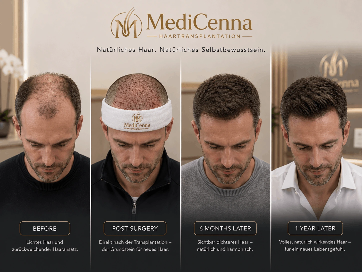 Beratungsgespräch zur Haartransplantation in der MediCenna Hair Clinic Hamburg