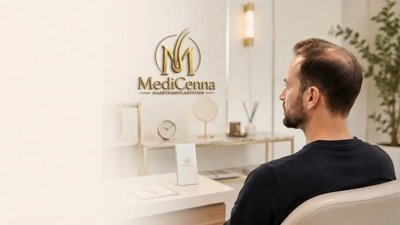 Ruhiger, moderner Beratungsraum der MediCenna Hair Clinic in Hamburg